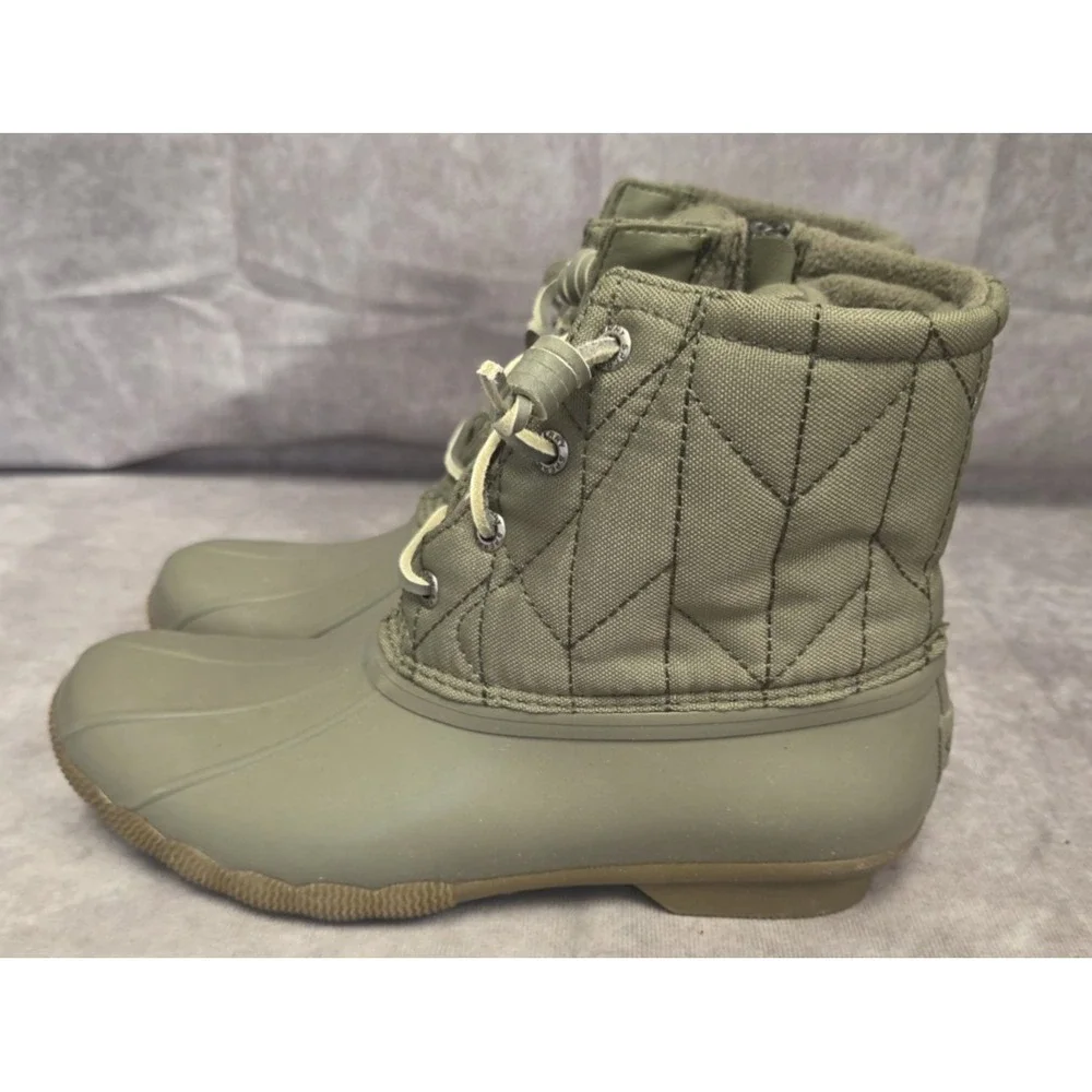 Sperry Womens-Size 8 ALL WEATHER BOOTS GREEN